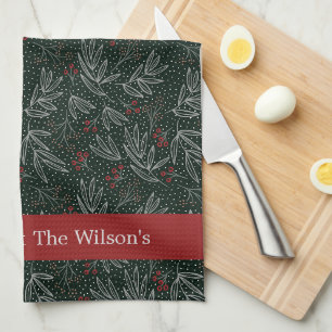 Christmas Gift Personalized Name & Text Gift Kitchen Towel