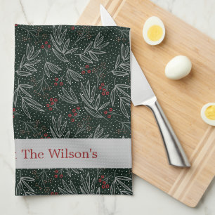 Christmas Gift Personalized Name & Text Gift Kitchen Towel
