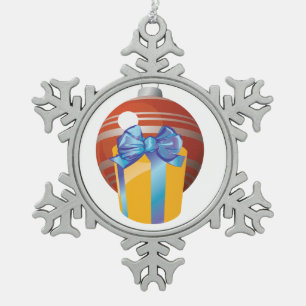 Christmas Gift Pewter Snowflake Ornament