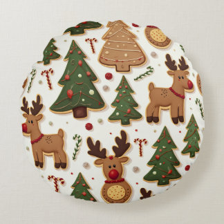 christmas gift round pillow