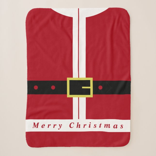Christmas Gift Santa Sherpa Blanket (Front)