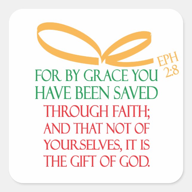 Christmas Gift Square Sticker (Front)