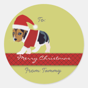 Christmas Gift Sticker (Dog) - Customizable