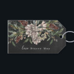 Christmas Gift Tag Floral Watercolor Chalkboard<br><div class="desc">This is a beautiful watercolor painted holiday floral gift tag. Painted in shabby chic colours on chalkboard background. Festive and beautiful! Chalk and vintage colours. holidayz18</div>