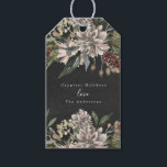 Christmas Gift Tag Floral Watercolor Chalkboard<br><div class="desc">This is a beautiful watercolor painted holiday floral gift tag. Painted in shabby chic colours on chalkboard background. Festive and beautiful! Chalk and vintage colours. holidayz18</div>