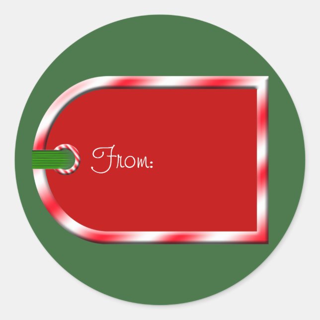 Christmas Gift Tag Holiday Design Envelope Seals (Front)