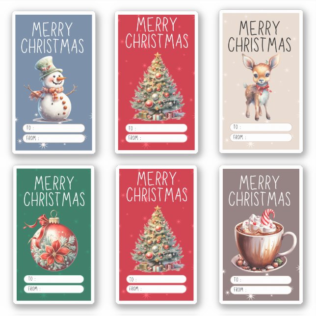 Christmas Gift Tag Labels To/From  (Front)