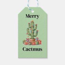 Christmas Gift Tag - Merry Cactmus