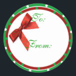 Christmas Gift Tag Sticker<br><div class="desc">Stick this festive sticker on all your Christmas gifts and make them extra special. Customize with your own names, or leave blank to write on.</div>