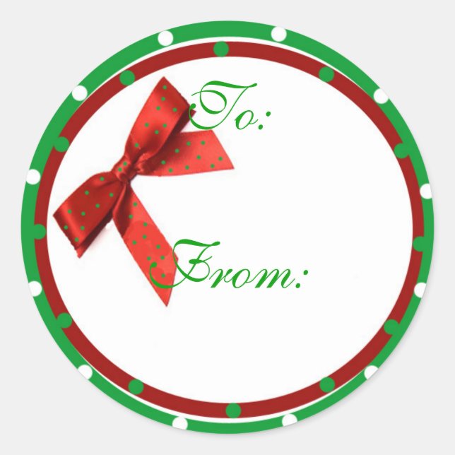 Christmas Gift Tag Sticker (Front)