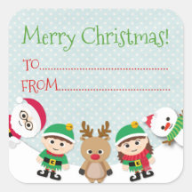 Christmas gift tag sticker