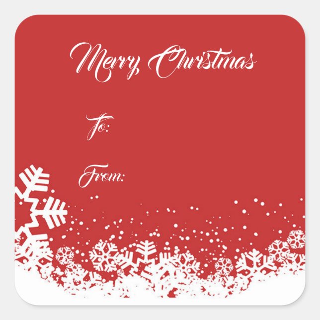 Christmas Gift Tag Sticker (Front)