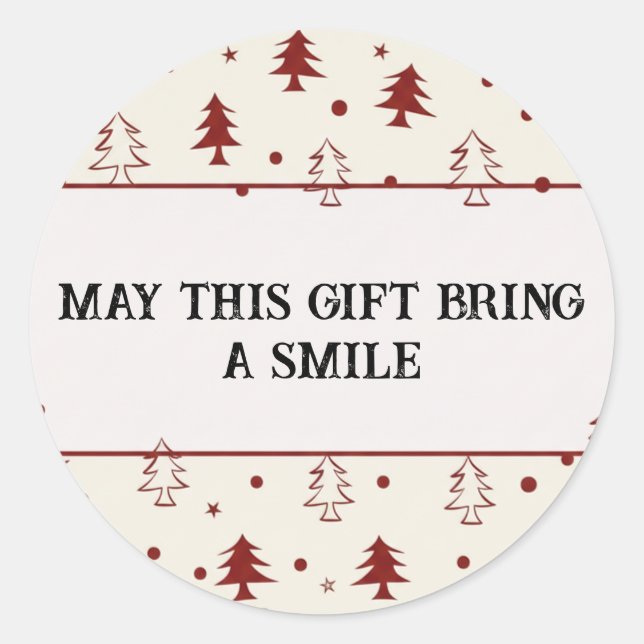 Christmas Gift Tag Sticker & Sweet Gift Label  (Front)