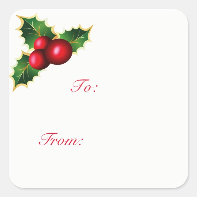 Christmas Gift Tag Stickers (Front)