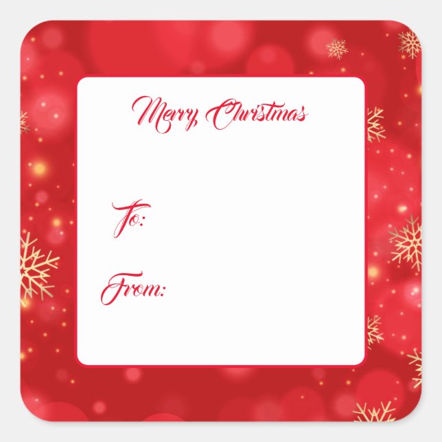 Christmas Gift Tag Stickers (Front)