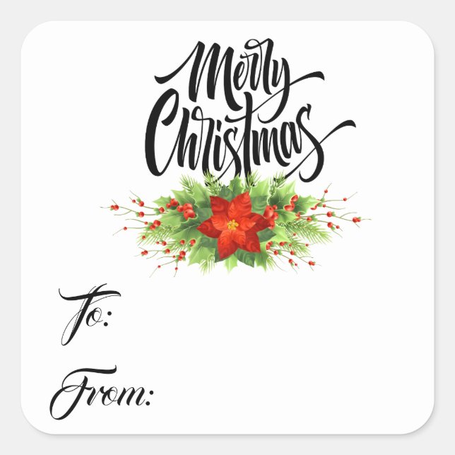 Christmas Gift Tag Stickers (Front)