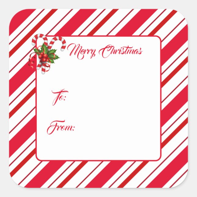 Christmas Gift Tag Stickers (Front)