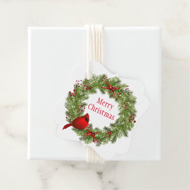 Christmas Gift Tag-Wreath Favour Tags (In Situ)
