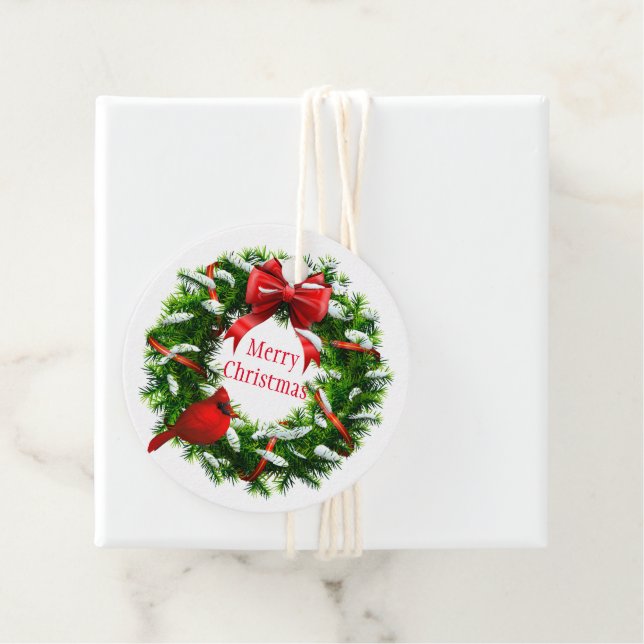 Christmas Gift Tag-Wreath Favour Tags (In Situ)