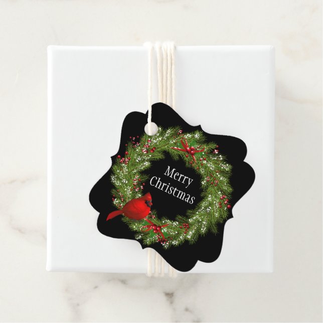 Christmas Gift Tag-Wreath Favour Tags (In Situ)