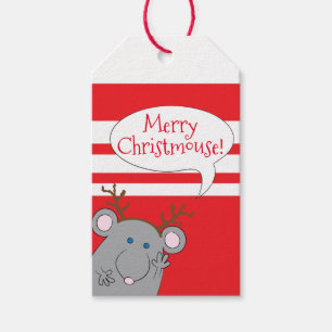 Christmas Gift Tags Christmouse Antlers