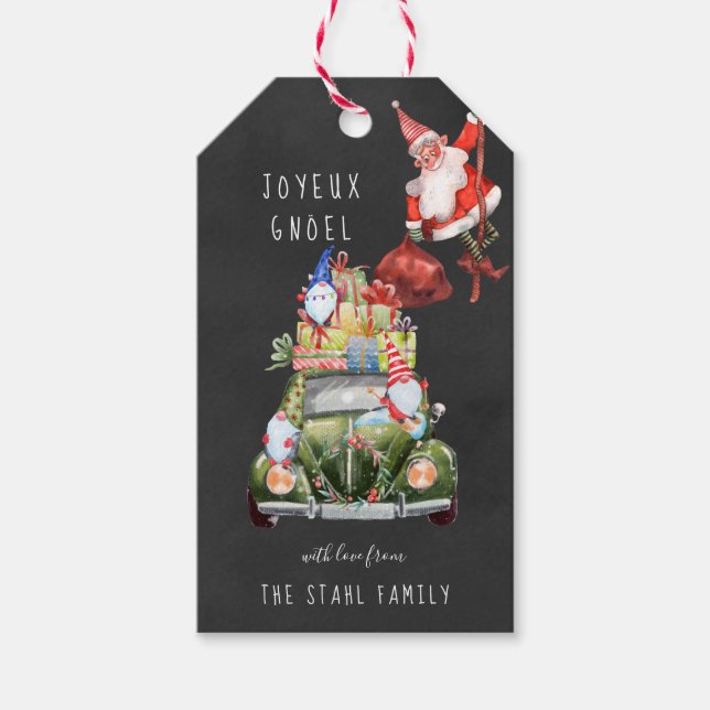 Christmas Gift Tags | Cute Gnomes & Santa (Front)