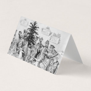 Christmas Gift Tags for Cat Lovers by Louis Wain