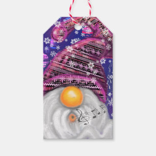 Christmas Gift Tags Gnome In Purple Hat