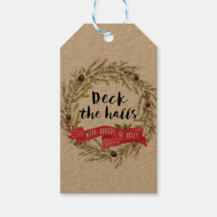 Christmas gift tags personalized deck the halls