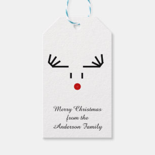 Christmas Gift Tags - Rudolph Red Nose