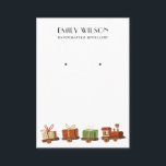 CHRISTMAS GIFT TOY TRAIN STUD EARRING DISPLAY BUSINESS CARD<br><div class="desc">If you need any further customisation please feel free to message me on yellowfebstudio@gmail.com.</div>