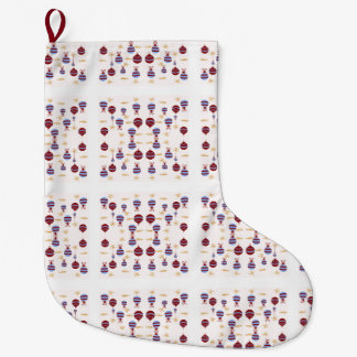 Christmas Gift  with Colorful Garlands Large Christmas Stocking