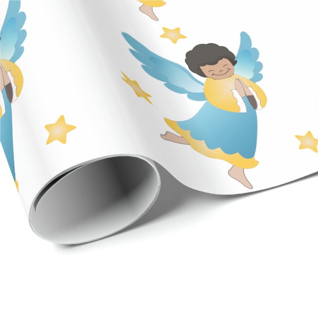 Christmas Gift Wrap/Angels Wrapping Paper (Roll Corner)