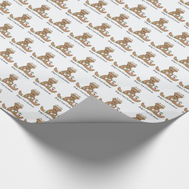 Christmas Gift Wrap/Baby's 1st Christmas Wrapping Paper (Corner)