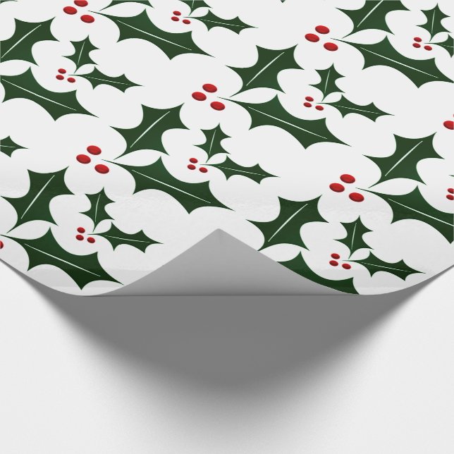 Christmas Gift Wrap/Holly Wrapping Paper (Corner)