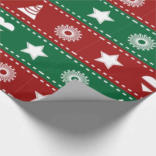 Christmas Gift Wrap/Ornaments Wrapping Paper (Corner)