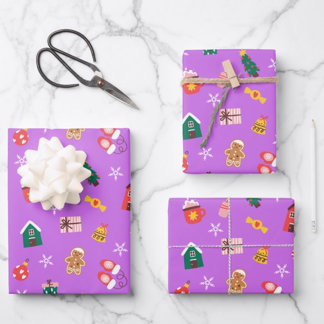 Christmas Gift Wrap Paper Papel de regalo navideño (Front)