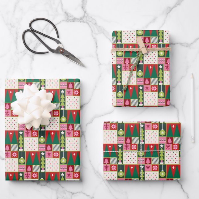Christmas Gift Wrap Paper Papel de regalo navideño (Front)