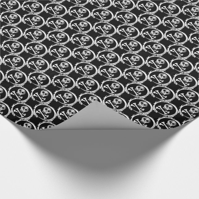 Christmas Gift Wrap/Skulls Wrapping Paper (Corner)