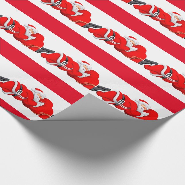 Christmas Gift Wrap/Sleeping Santa Wrapping Paper (Corner)