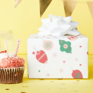 Christmas Gift Wrap with Colorful Garlands