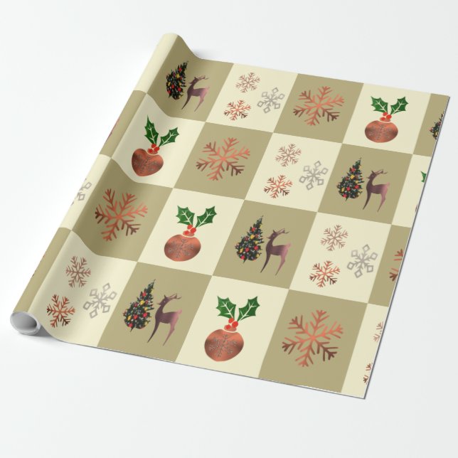 Christmas Gift Wrapping Paper (Unrolled)