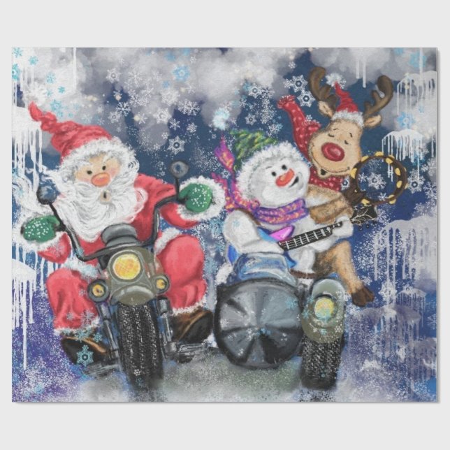 Christmas Gift Wrapping Paper Happy Friends Funny (Flat)