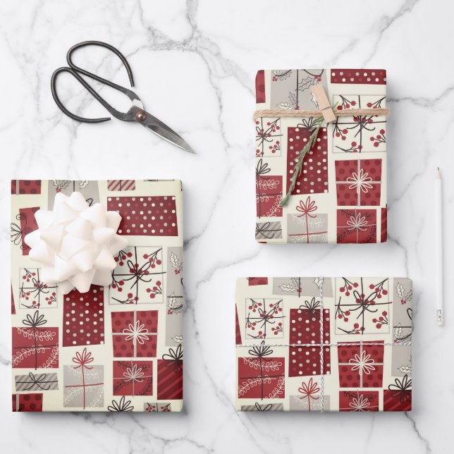 Christmas Gift Wrapping Paper Sheet (Front)