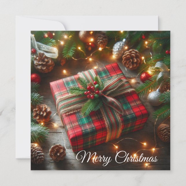 Christmas giftbox holiday card (Front)