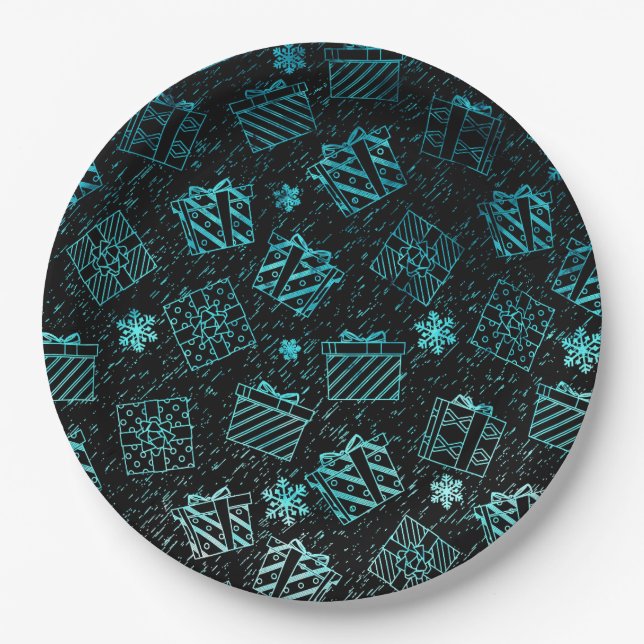 Christmas gifts 9 paper plate (Front)