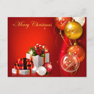 Christmas Gifts and Ornaments Holiday Postcard