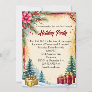 Christmas Gifts Holiday Party Invitation