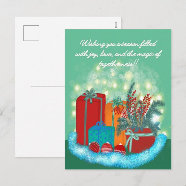 Christmas Gifts  Holiday Postcard (Front/Back)