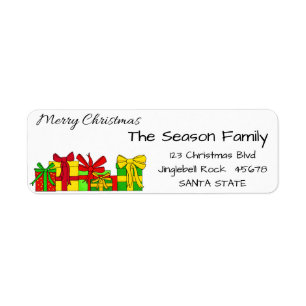 Christmas gifts Merry Christmas address label